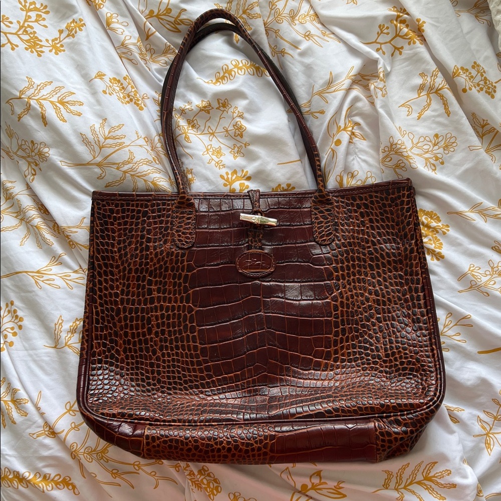 Longchamp croc embossed leather tote - Picture 11 of 11